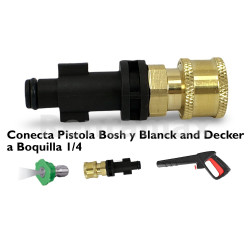ADAPTADOR PARA HIDROLAVADORA BOSCH BLACK DECKER A BOQUILLA 1/4