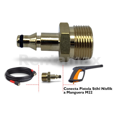 ADAPTADOR PISTOLA STIHL NISFILK A MANGUERA M22