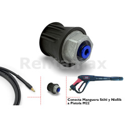 ADAPTADOR MANGUERA STIHL NISFILK A PISTOLA Y MAQUINA M22