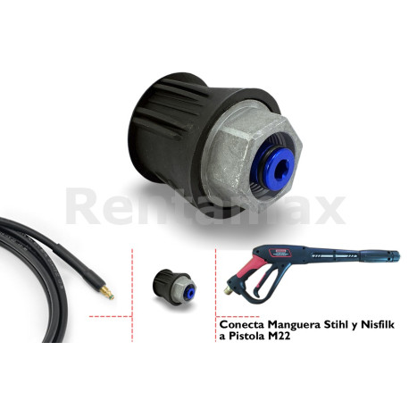 ADAPTADOR MANGUERA STIHL NISFILK A PISTOLA Y MAQUINA M22