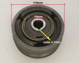 CLUTCH DE POLEA 19x115mm Faja A 5000400350 0400350 21000139