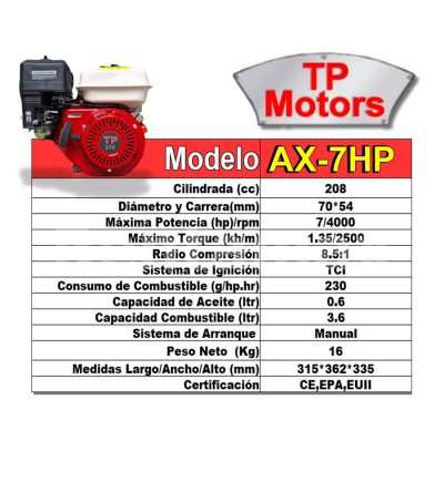 TP MOTOR 7HP GASOLINA - Imagen 11