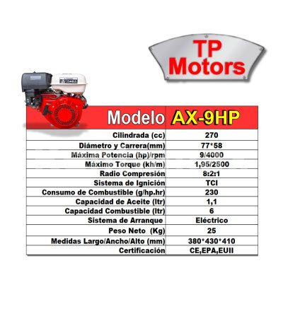 TP MOTOR 9HP GASOLINA - Imagen 11