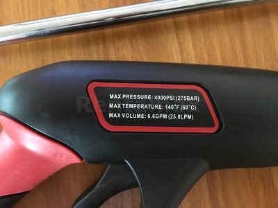 PISTOLA HIDROLAVADORA 4000PSI 3/8-1/4 MANGO ANATOMICO