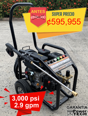 HIDROLAVADORA INDUSTRIAL 3000 PSI 2.9GPM 6.5HP GASOLINA