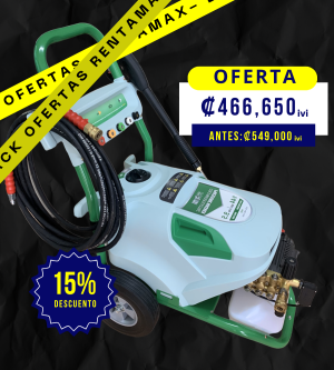 Hidrolavadora Eléctrica Industrial 2100 PSI 2.5 GPM Triplex 3.8hp 220V