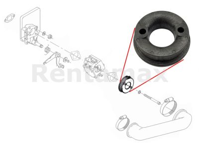 FLANGER CARBURADOR WACKER BS500 BS600 BS700 BS50-2 BS50-2i BS60-2 BS60-2i BS70-2 0163322 5000163322