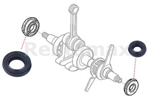 KIT RETENEDORES HONDA GX35 91214-ZM3-003 91212-Z0H-003