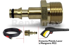 ADAPTADOR PISTOLA LAVOR A MANGUERA M22