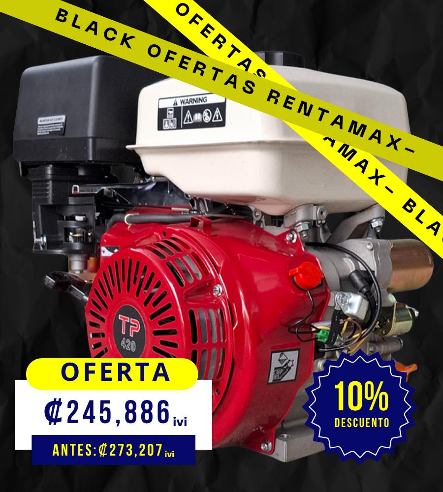 TP MOTOR 16HP GASOLINA ARRANQUE ELECTRICO Garantía de 6 meses contra defectos de fábrica. | Rentamax Costa Rica Motor gasolina 16hp TPMotor