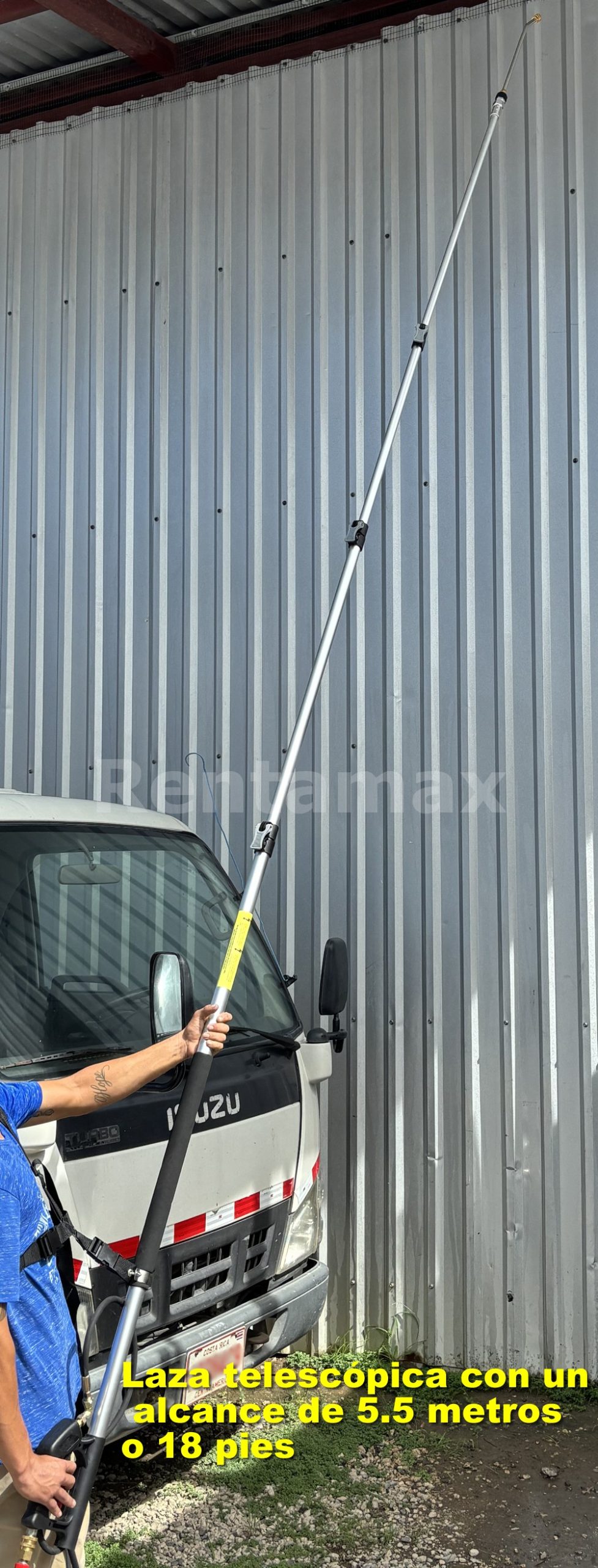 LANZA TELESCOPICA CON ARNES 5,5MT | Rentamax Costa Rica LANZA TELESCOPICA CON ARNES 5,5MT