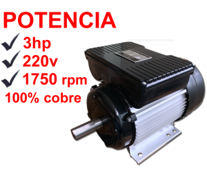 MOTOR ELECTRICO 3HP 220V 1750RPM CERRADO