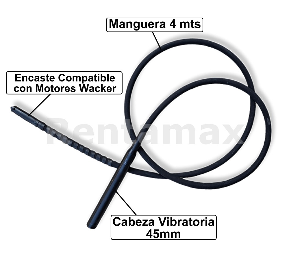 MANGUERA Y CABEZA PARA VIBRADOR