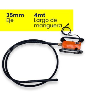 VIBRADOR CONCRETO 2,4HP CABEZA 35MM MANGUERA 4 METROS